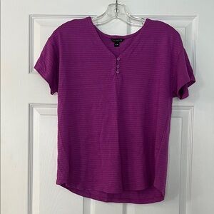 Talbots Magenta Short Sleeve Top